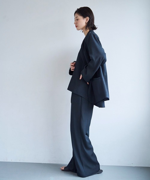 meilmada（メイルマダ）の「ツイルイージーパンツ（スラックス・レディース・ベージュ/ネイビー/グレー・FREE）」の8枚目の写真