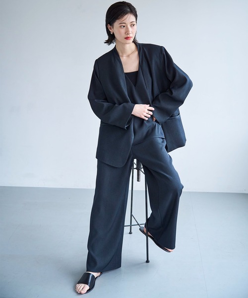 meilmada（メイルマダ）の「ツイルイージーパンツ（スラックス・レディース・ベージュ/ネイビー/グレー・FREE）」の11枚目の写真