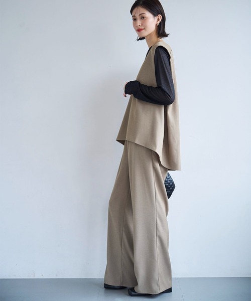 meilmada（メイルマダ）の「ツイルイージーパンツ（スラックス・レディース・ベージュ/ネイビー/グレー・FREE）」の19枚目の写真