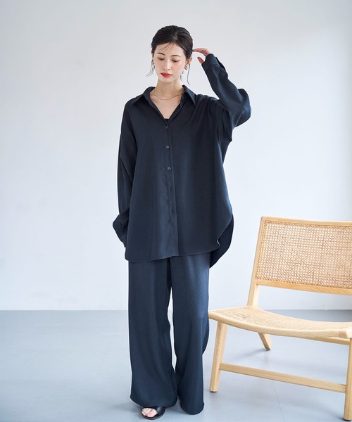 meilmada（メイルマダ）の「ツイルイージーパンツ（スラックス・レディース・ベージュ/ネイビー/グレー・FREE）」の16枚目の写真