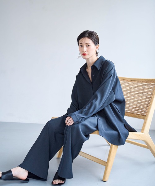 meilmada（メイルマダ）の「ツイルイージーパンツ（スラックス・レディース・ベージュ/ネイビー/グレー・FREE）」の14枚目の写真