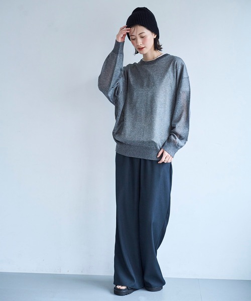 meilmada（メイルマダ）の「ツイルイージーパンツ（スラックス・レディース・ベージュ/ネイビー/グレー・FREE）」の12枚目の写真