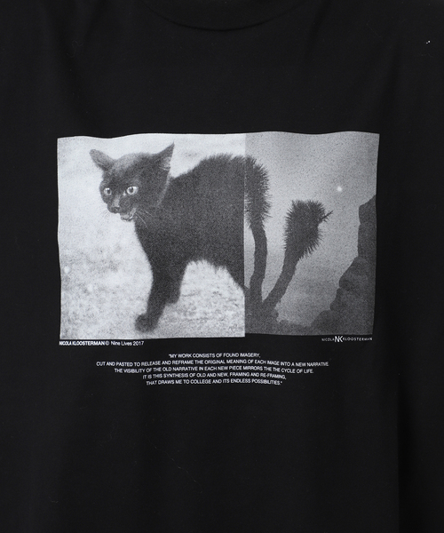 トップス JANE SMITH nicola kloosterman nine lives JANE SMITH / NICOLA KLOOSTERMAN NINE LIVES S/S T-SHIRT (Black)