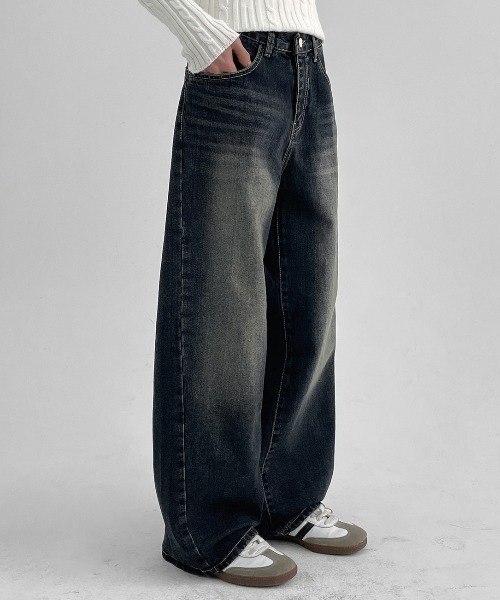 order loose denim pants one wash（デニムパンツ）｜order