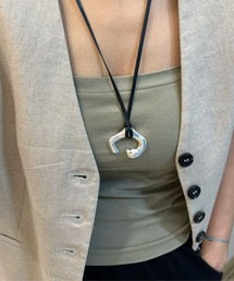 yu-ka（ユーカ）の「YU-KA:メタルモチーフレザーネックレス / metal motif leather necklace（ネックレス・メンズ）」