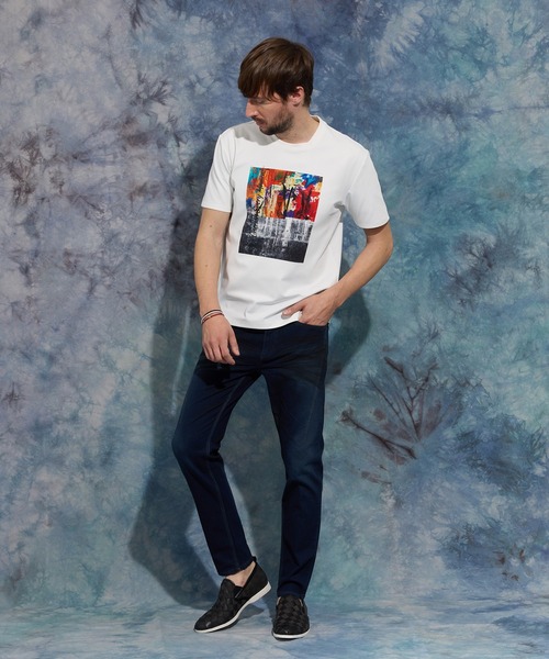 HIDEAWAYS NICOLE(ハイダウェイニコル)の「アラカルトグラフィックプリント半袖Tシャツ(Tシャツ/カットソー・メンズ・ホワイト系その他2/ホワイト系その他/ホワイト系その他3・MEDIUM/LARGE/X-LARGE)」の4枚目の写真