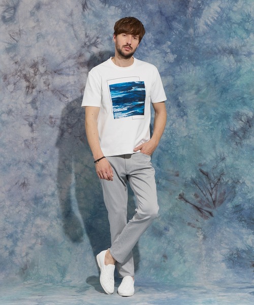 HIDEAWAYS NICOLE(ハイダウェイニコル)の「アラカルトグラフィックプリント半袖Tシャツ(Tシャツ/カットソー・メンズ・ホワイト系その他2/ホワイト系その他/ホワイト系その他3・MEDIUM/LARGE/X-LARGE)」の5枚目の写真