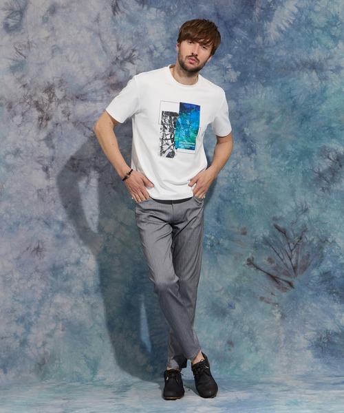 HIDEAWAYS NICOLE(ハイダウェイニコル)の「アラカルトグラフィックプリント半袖Tシャツ(Tシャツ/カットソー・メンズ・ホワイト系その他2/ホワイト系その他/ホワイト系その他3・MEDIUM/LARGE/X-LARGE)」の6枚目の写真