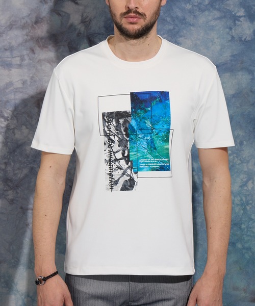 HIDEAWAYS NICOLE(ハイダウェイニコル)の「アラカルトグラフィックプリント半袖Tシャツ(Tシャツ/カットソー・メンズ・ホワイト系その他2/ホワイト系その他/ホワイト系その他3・MEDIUM/LARGE/X-LARGE)」の7枚目の写真
