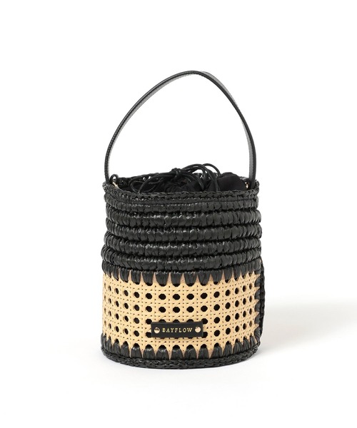 BAYFLOW(ベイフロー)の「かごめ編みコンビバケツショルダー(ショルダーバッグ・レディース・ブラウン/ブラック・FREE)」の8枚目の写真