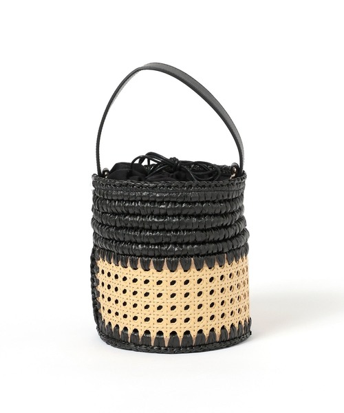 BAYFLOW(ベイフロー)の「かごめ編みコンビバケツショルダー(ショルダーバッグ・レディース・ブラウン/ブラック・FREE)」の10枚目の写真