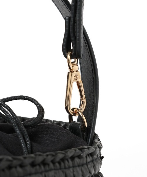 BAYFLOW(ベイフロー)の「かごめ編みコンビバケツショルダー(ショルダーバッグ・レディース・ブラウン/ブラック・FREE)」の13枚目の写真