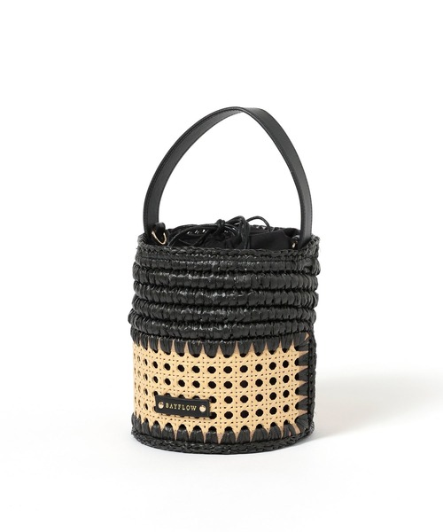BAYFLOW(ベイフロー)の「かごめ編みコンビバケツショルダー(ショルダーバッグ・レディース・ブラウン/ブラック・FREE)」の22枚目の写真