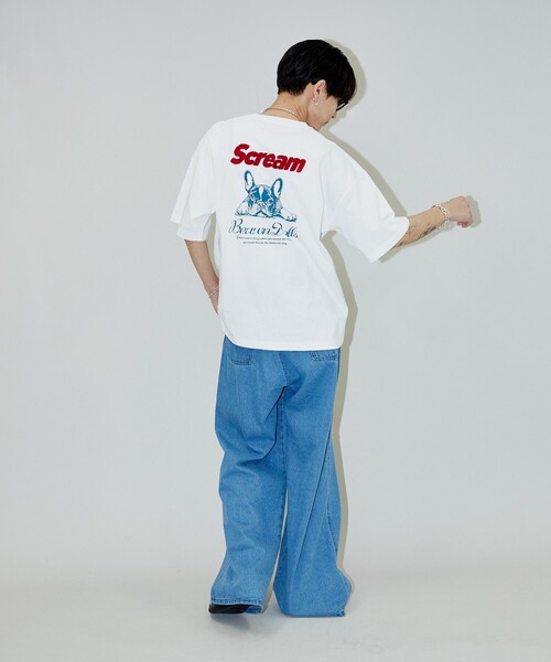 PUBLUX(パブリュクス)の「PUBLUX/パブリュクス フレンチブルドッグ アニマル プリントTシャツ 限定展開(Tシャツ/カットソー・レディース・チャコールグレー/オフホワイト/ピンク・MEDIUM/LARGE/SMALL)」の22枚目の写真