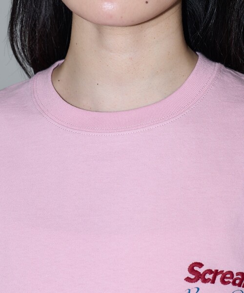 PUBLUX(パブリュクス)の「PUBLUX/パブリュクス フレンチブルドッグ アニマル プリントTシャツ 限定展開(Tシャツ/カットソー・レディース・チャコールグレー/オフホワイト/ピンク・MEDIUM/LARGE/SMALL)」の18枚目の写真