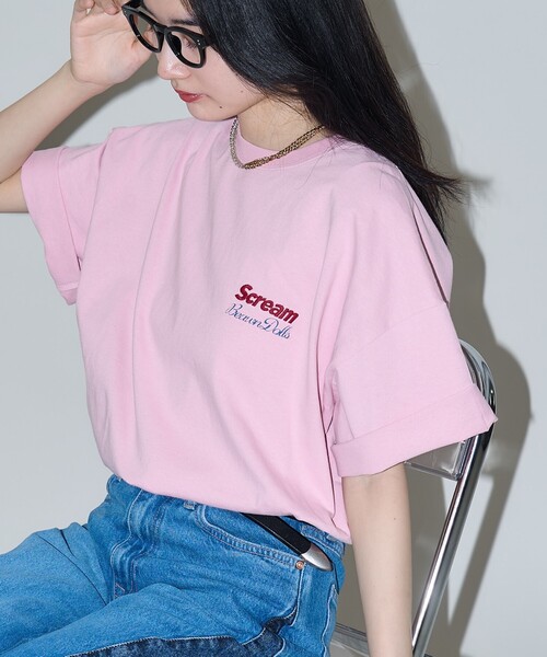 PUBLUX(パブリュクス)の「PUBLUX/パブリュクス フレンチブルドッグ アニマル プリントTシャツ 限定展開(Tシャツ/カットソー・レディース・チャコールグレー/オフホワイト/ピンク・MEDIUM/LARGE/SMALL)」の13枚目の写真