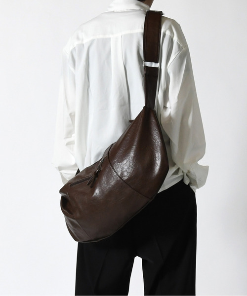neos(ネオス)の「【neos】合成皮革 シワ加工 ボディー ショルダー バッグ(ショルダーバッグ・メンズ・ブラック/ブラウン・FREE)」の18枚目の写真