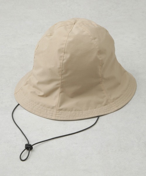 NANO universe（ナノユニバース）の「撥水加工ナイロンチューリップハット（ハット・レディース・ベージュ/ブラック・FREE）」の9枚目の写真