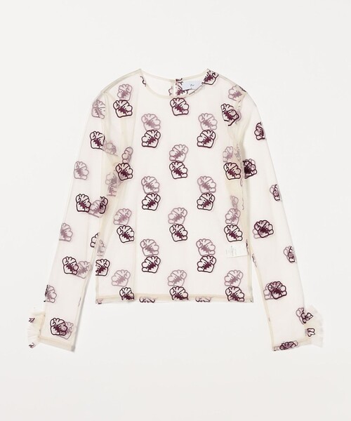 PoI（ポイ）の「＜PoI＞tulle shell flw カットソー（Tシャツ/カットソー・レディース・パープル/ブラック・FREE）」の2枚目の写真