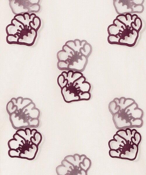 PoI（ポイ）の「＜PoI＞tulle shell flw カットソー（Tシャツ/カットソー・レディース・パープル/ブラック・FREE）」の8枚目の写真