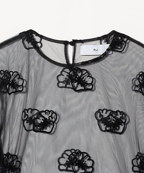 PoI（ポイ）の「＜PoI＞tulle shell flw カットソー（Tシャツ/カットソー・レディース・パープル/ブラック・FREE）」の10枚目の写真