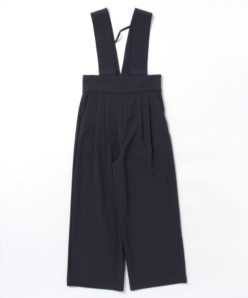 Jines(ジネス)の「ダブルクロス サロペットワイドパンツ(つなぎ/オールインワン・レディース・ネイビー/ベージュ・38)」の14枚目の写真