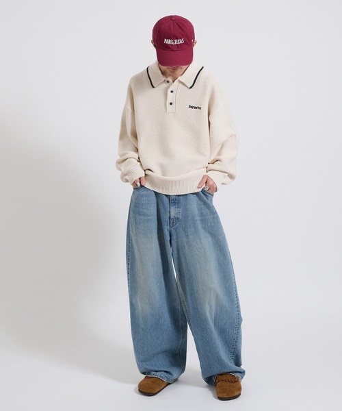 Perushu（ペルーシュ）の「Dry touch polo knit ドライタッチポロニット（ポロシャツ・メンズ・アイボリー/ベージュ/ブルー・LARGE/MEDIUM）」の11枚目の写真