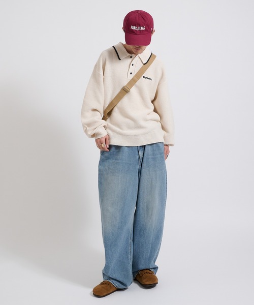 Perushu（ペルーシュ）の「Dry touch polo knit ドライタッチポロニット（ポロシャツ・メンズ・アイボリー/ベージュ/ブルー・LARGE/MEDIUM）」の15枚目の写真