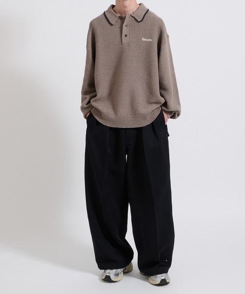 Perushu（ペルーシュ）の「Dry touch polo knit ドライタッチポロニット（ポロシャツ・メンズ・アイボリー/ベージュ/ブルー・LARGE/MEDIUM）」の22枚目の写真