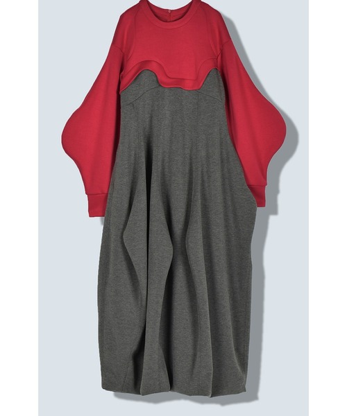 セール】FLASK PATTERN CUT OP（ワンピース）｜OMMO（オーエムエムオー