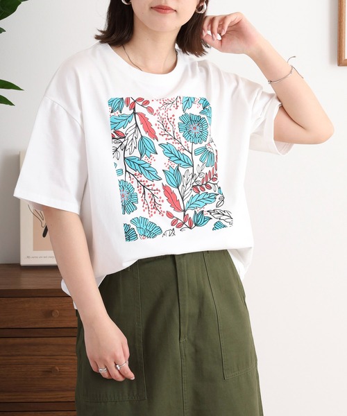 BARNDOOR(バーンドア)の「天竺アニマル Tシャツ 26SS(Tシャツ/カットソー・レディース・ネイビー系3/グレー系2/ホワイト系2/ホワイト系1/グレー系1/ホワイト系4/ブラック系4/ホワイト系3・FREE)」の4枚目の写真