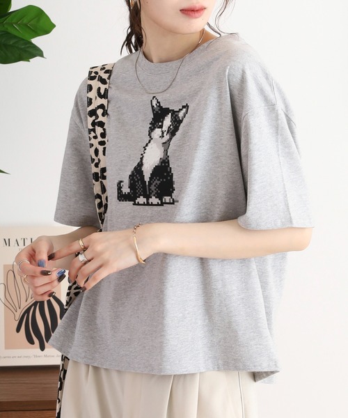 BARNDOOR(バーンドア)の「天竺アニマル Tシャツ 26SS(Tシャツ/カットソー・レディース・ネイビー系3/グレー系2/ホワイト系2/ホワイト系1/グレー系1/ホワイト系4/ブラック系4/ホワイト系3・FREE)」の7枚目の写真