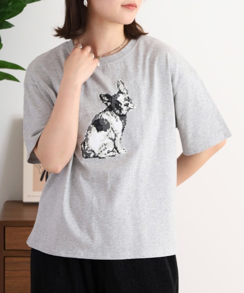 BARNDOOR(バーンドア)の「天竺アニマル Tシャツ 26SS(Tシャツ/カットソー・レディース・ネイビー系3/グレー系2/ホワイト系2/ホワイト系1/グレー系1/ホワイト系4/ブラック系4/ホワイト系3・FREE)」の15枚目の写真