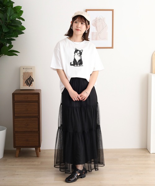 BARNDOOR(バーンドア)の「天竺アニマル Tシャツ 26SS(Tシャツ/カットソー・レディース・ネイビー系3/グレー系2/ホワイト系2/ホワイト系1/グレー系1/ホワイト系4/ブラック系4/ホワイト系3・FREE)」の13枚目の写真