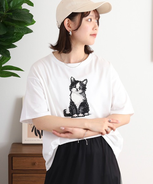BARNDOOR(バーンドア)の「天竺アニマル Tシャツ 26SS(Tシャツ/カットソー・レディース・ネイビー系3/グレー系2/ホワイト系2/ホワイト系1/グレー系1/ホワイト系4/ブラック系4/ホワイト系3・FREE)」の9枚目の写真