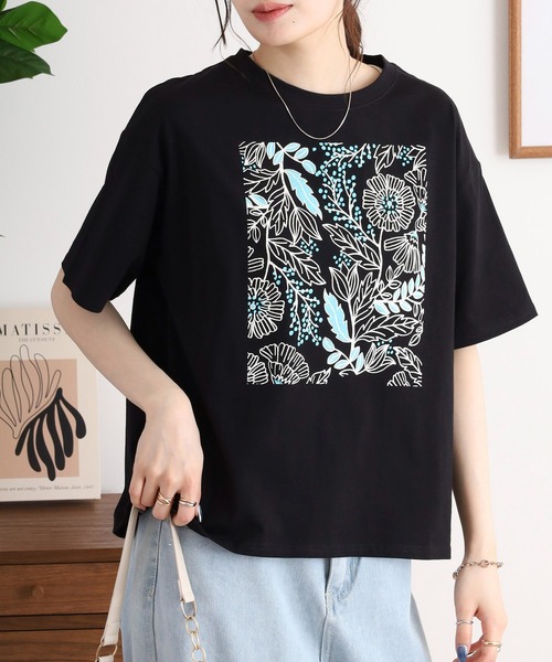 tシャツ (BD)「BARNDOOR」アニマル 刺繍 Tシャツ レディース POWER TO THE PEOPLE tシャツ 「POWER PEOPLE」アニマル刺繍T