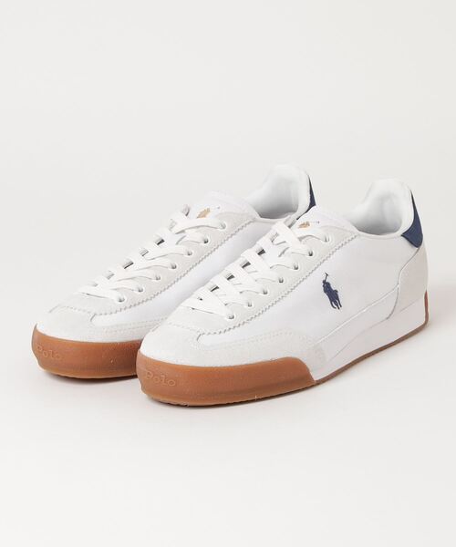 POLO RALPH LAUREN(ポロ ラルフ ローレン)の「ポロ ラルフ ローレン ヘスター スニーカー(スニーカー・メンズ・ホワイト×ネイビー/ホワイト×グリーン・100/95/90/85/80/75)」の2枚目の写真