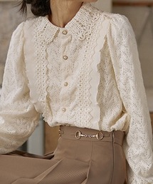 Coo+i | フリルレース長袖ブラウス(シャツ/ブラウス)