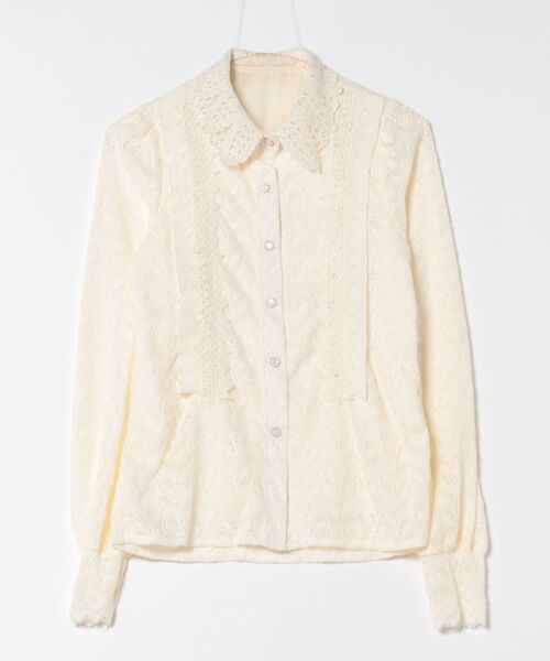 Coo+i（クーイ）の「フリルレース長袖ブラウス（シャツ/ブラウス・レディース・アイボリー・FREE）」の11枚目の写真