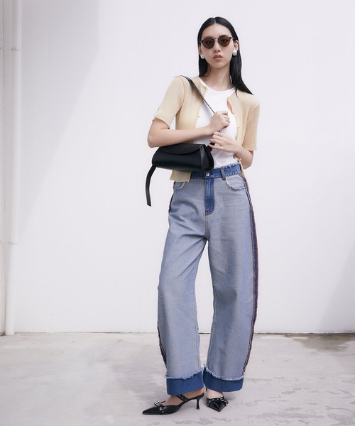 somlu.（ソンムル）の「【somlu.】横長ベルトショルダーバッグ（ショルダーバッグ・レディース・グレー/ブラック/アイボリー・FREE）」の13枚目の写真