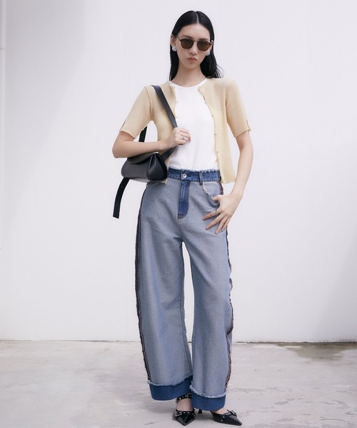 somlu.（ソンムル）の「【somlu.】横長ベルトショルダーバッグ（ショルダーバッグ・レディース・グレー/ブラック/アイボリー・FREE）」の14枚目の写真