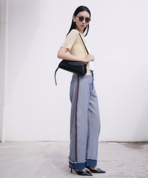 somlu.（ソンムル）の「【somlu.】横長ベルトショルダーバッグ（ショルダーバッグ・レディース・グレー/ブラック/アイボリー・FREE）」の16枚目の写真