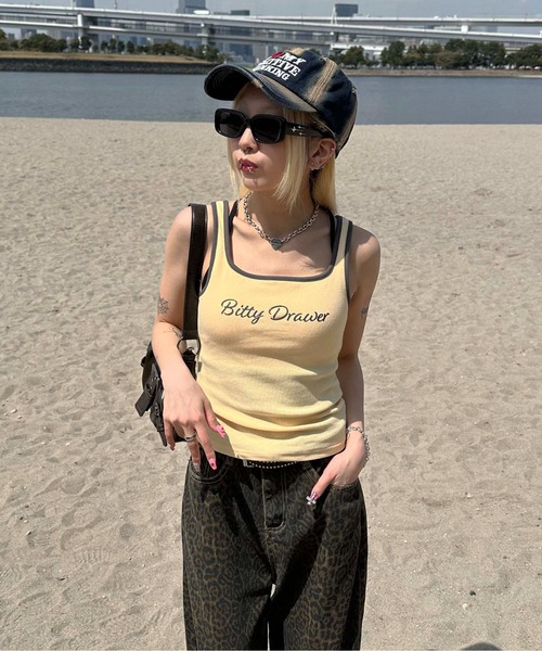 たこさん⭐︎Vintageタンクトップdignity sleeveless バイカラーリブタンク（タンクトップ）｜sedacle girl