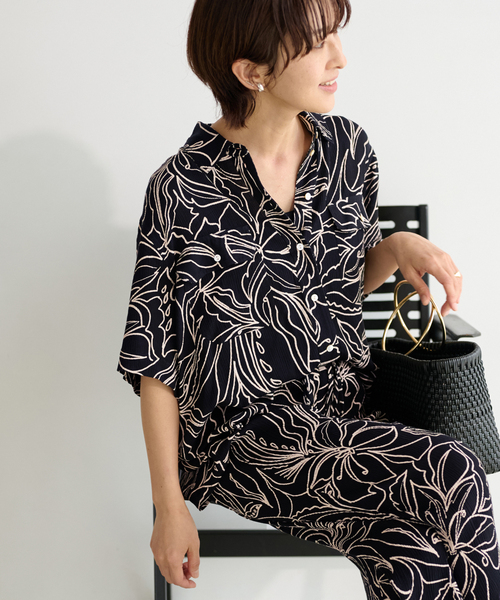 JOURNAL STANDARD relume(ジャーナルスタンダード レリューム)の「《追加》【BILA77/ヴィーラセブンティセブン】BEDFORD TOP:シャツ(シャツ/ブラウス・レディース・オレンジ/ブラック・SMALL)」の2枚目の写真