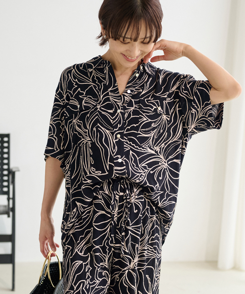 JOURNAL STANDARD relume(ジャーナルスタンダード レリューム)の「《追加》【BILA77/ヴィーラセブンティセブン】BEDFORD TOP:シャツ(シャツ/ブラウス・レディース・オレンジ/ブラック・SMALL)」の8枚目の写真