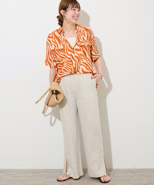 JOURNAL STANDARD relume(ジャーナルスタンダード レリューム)の「《追加》【BILA77/ヴィーラセブンティセブン】BEDFORD TOP:シャツ(シャツ/ブラウス・レディース・オレンジ/ブラック・SMALL)」の17枚目の写真