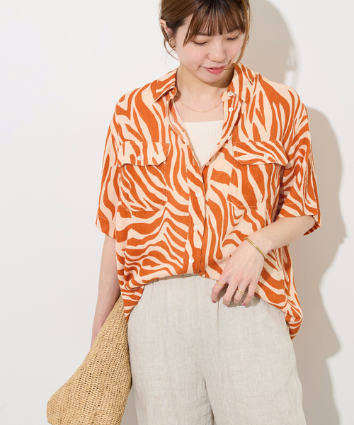 JOURNAL STANDARD relume(ジャーナルスタンダード レリューム)の「《追加》【BILA77/ヴィーラセブンティセブン】BEDFORD TOP:シャツ(シャツ/ブラウス・レディース・オレンジ/ブラック・SMALL)」の21枚目の写真