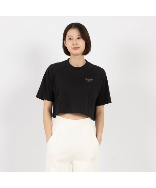 Reebok（リーボック）の「アイコン エレメンツ Tシャツ / ICON ELEMENTS TEE（Tシャツ/カットソー・レディース・ブラック/アイボリー・SMALL/MEDIUM/LARGE/X-LARGE）」の6枚目の写真
