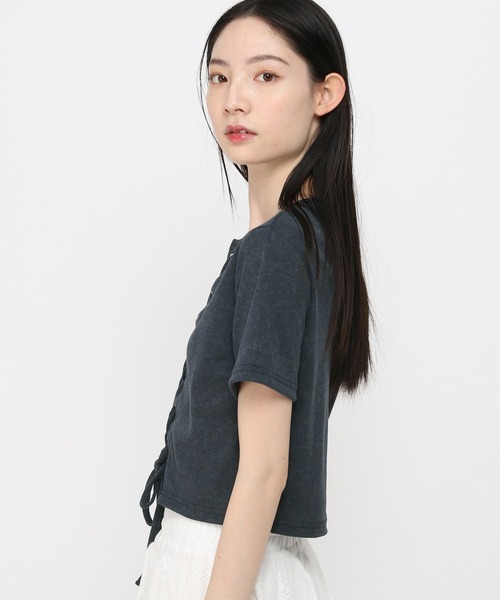 3.3 Field Trip (3.3フィールドトリップ)の「3.3 Field Trip/ピグメント加工半袖(Tシャツ/カットソー・レディース・チャコール/ブルー・FREE)」の21枚目の写真