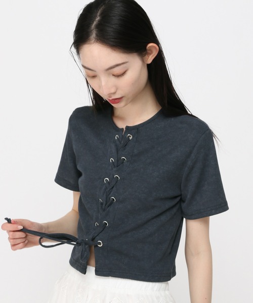 3.3 Field Trip (3.3フィールドトリップ)の「3.3 Field Trip/ピグメント加工半袖(Tシャツ/カットソー・レディース・チャコール/ブルー・FREE)」の22枚目の写真